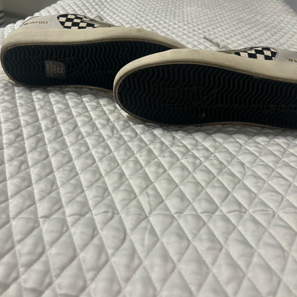 VH White and Silver Checkered Sneakers - Picture 3 of 3
